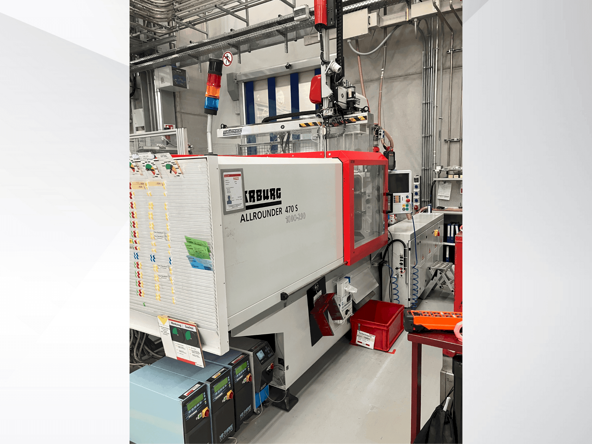 Masina Arburg Allrounder 470 S 1000-290 eestvaade