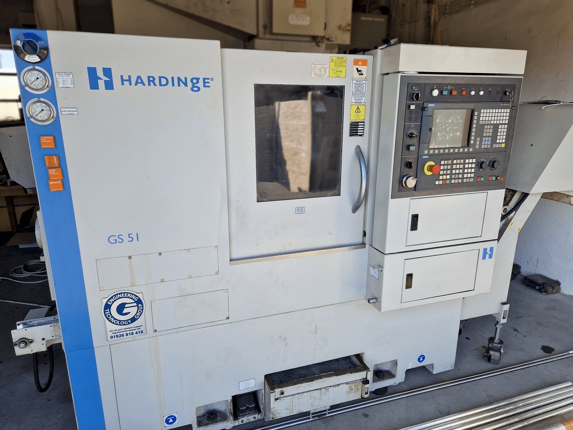 Masina HARDINGE GS 51 V3 eestvaade