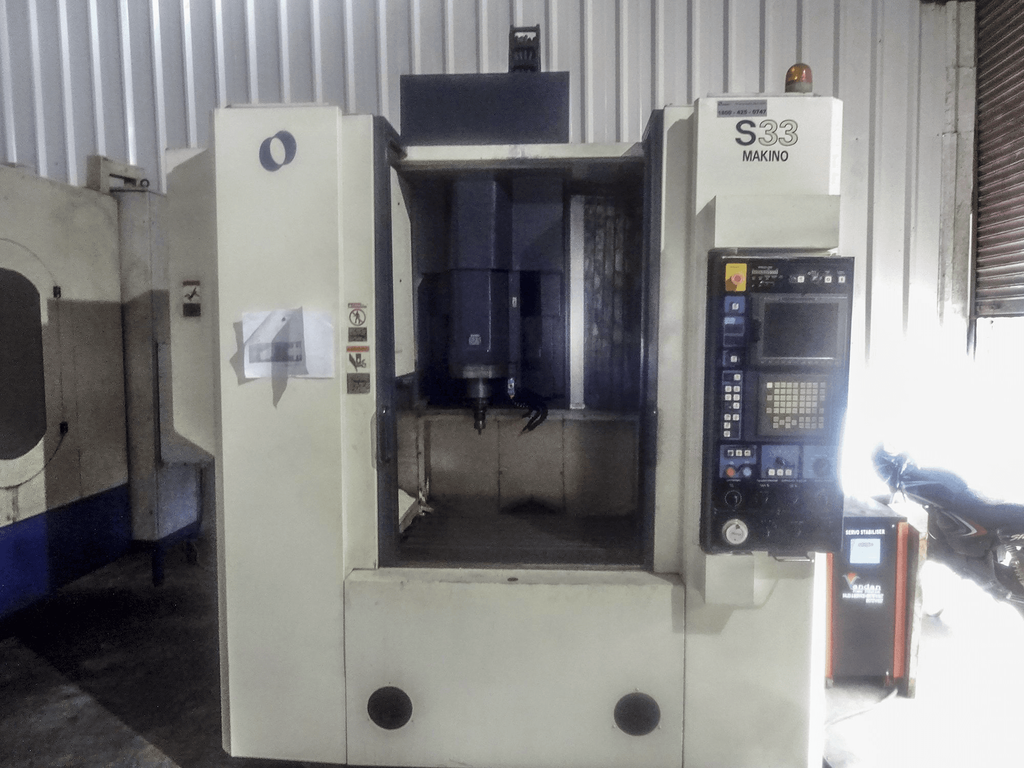 Front view of Makino S33 Machine