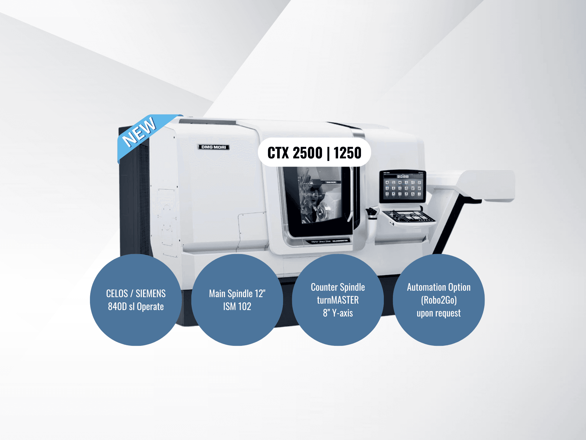 Masina DMG MORI CTX 2500/1250 eestvaade